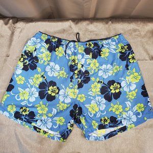 Men's Vintage XXL Floral Swim Trunks w' Mesh Liner Board Shorts